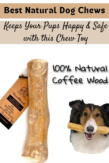 WoofWood Natural Coffee Wood Dog Chew Sticks