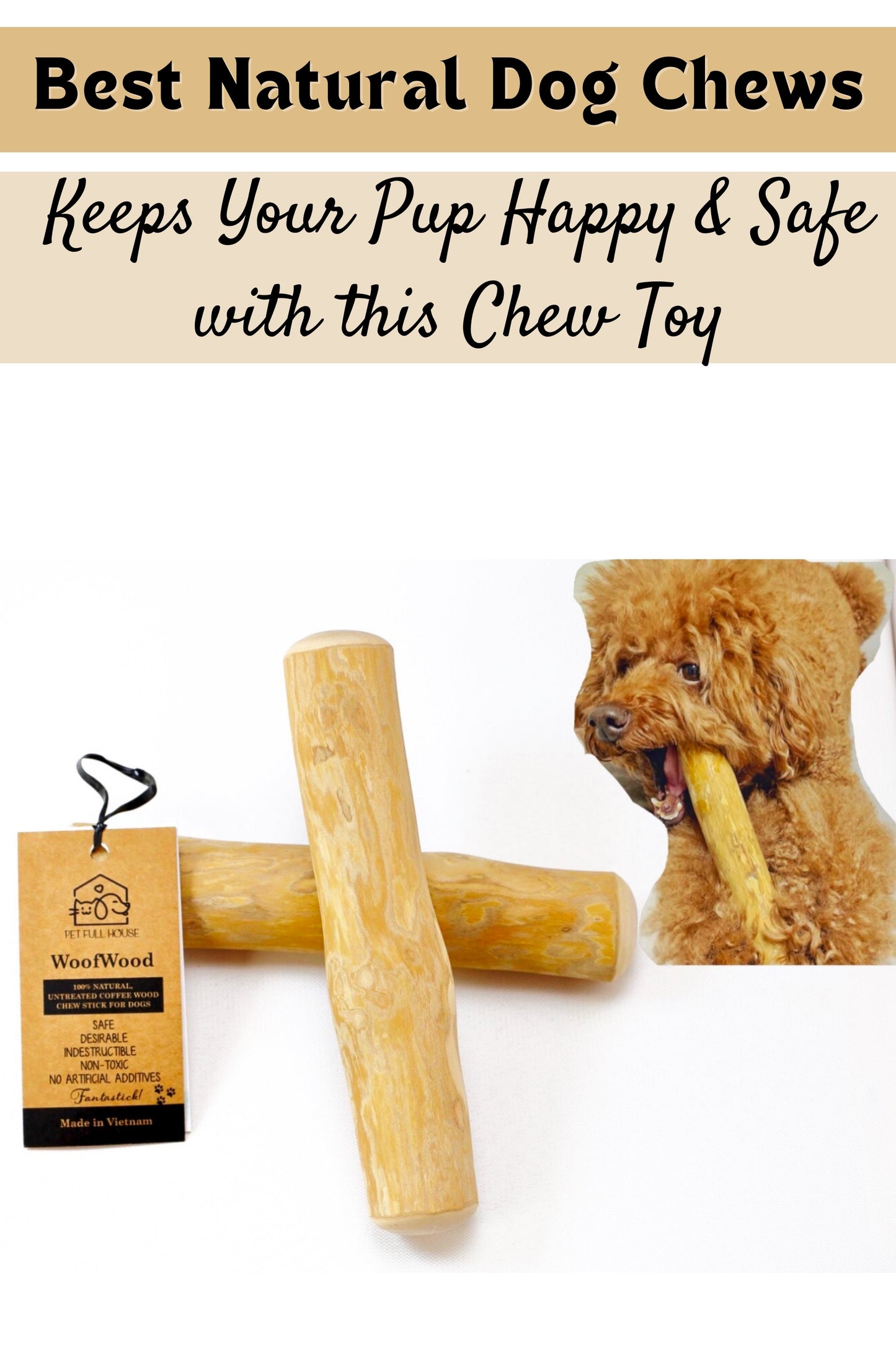 WoofWood Natural Coffee Wood Dog Chew Sticks