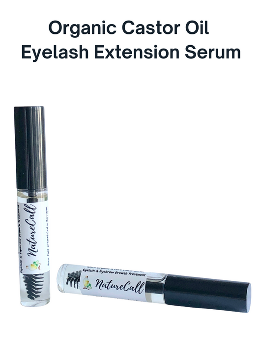 Organic Castor Oil Eyelash Serum for Natural Eyelash Growth and Eyebrow Growth - Perfect for Lash Extensions and Hair Treatment