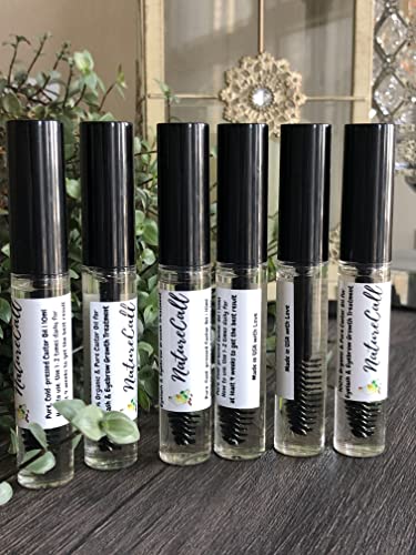 Organic Castor Oil Eyelash Serum for Natural Eyelash Growth and Eyebrow Growth - Perfect for Lash Extensions and Hair Treatment