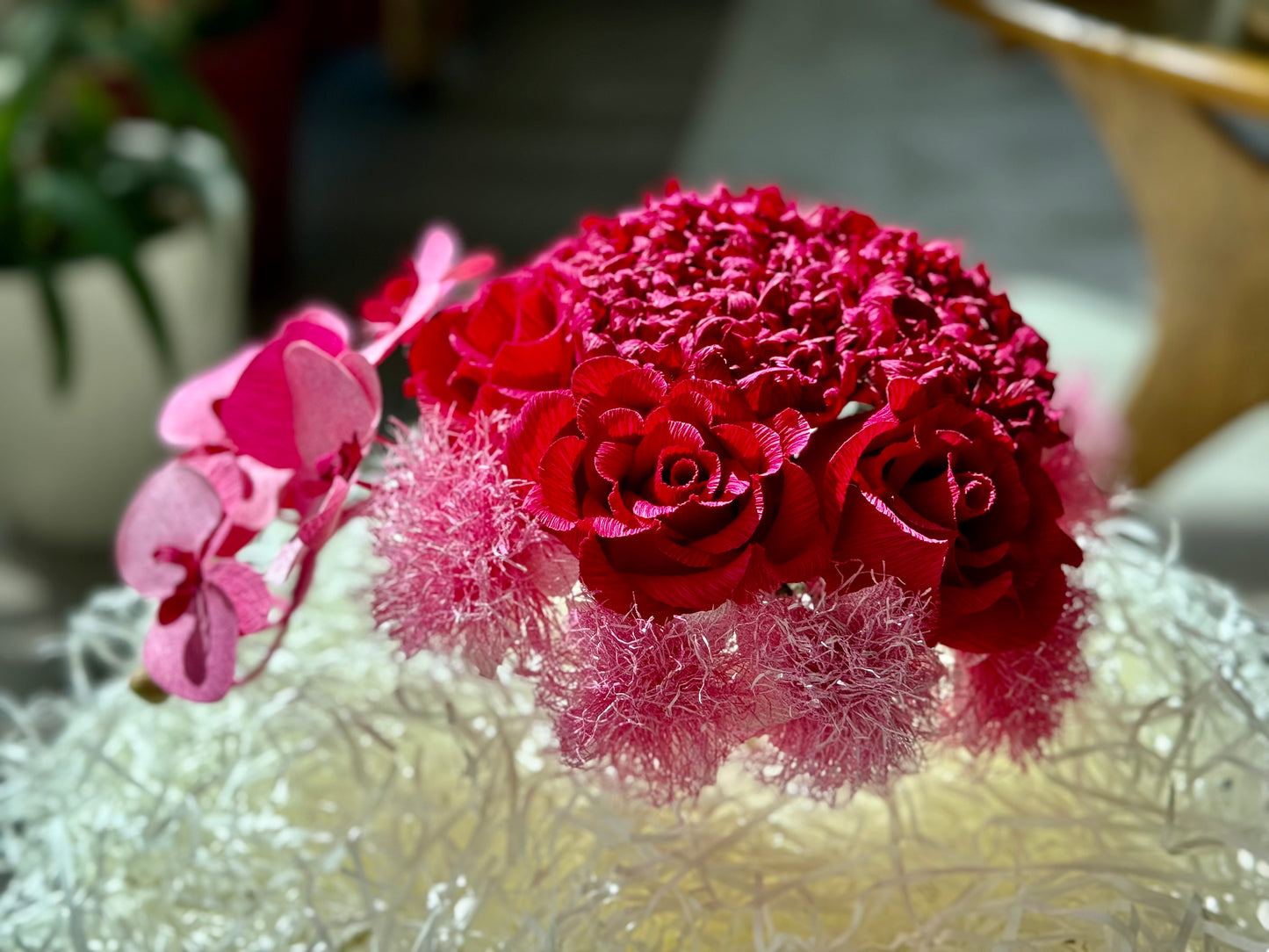 Realistic Paper Flower Bouquet