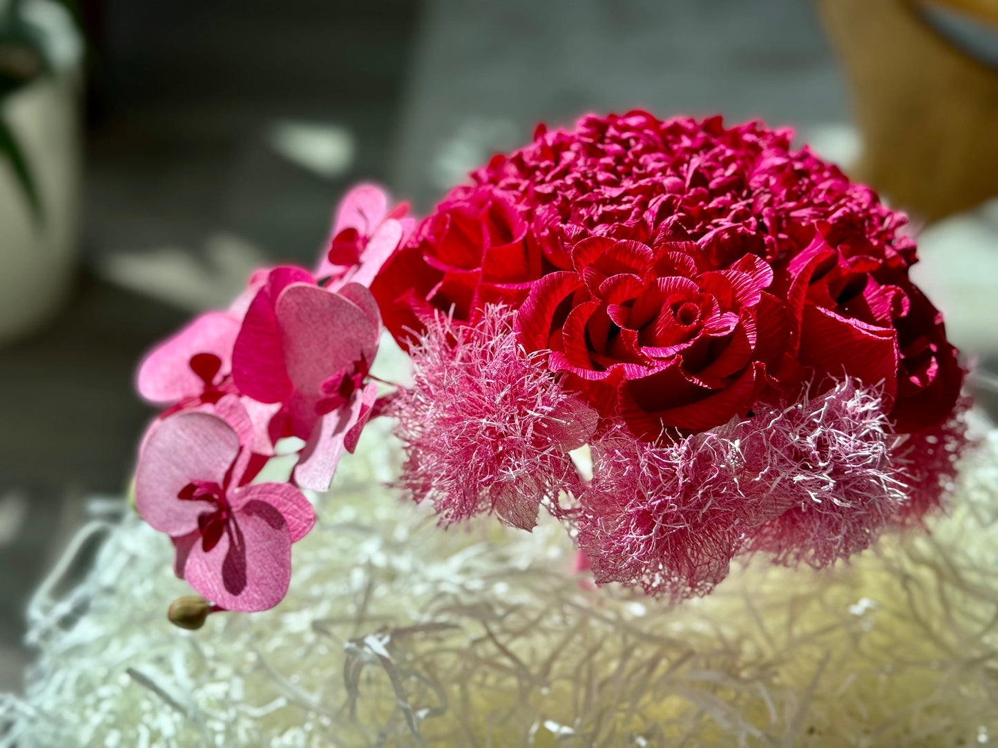 Realistic Paper Flower Bouquet